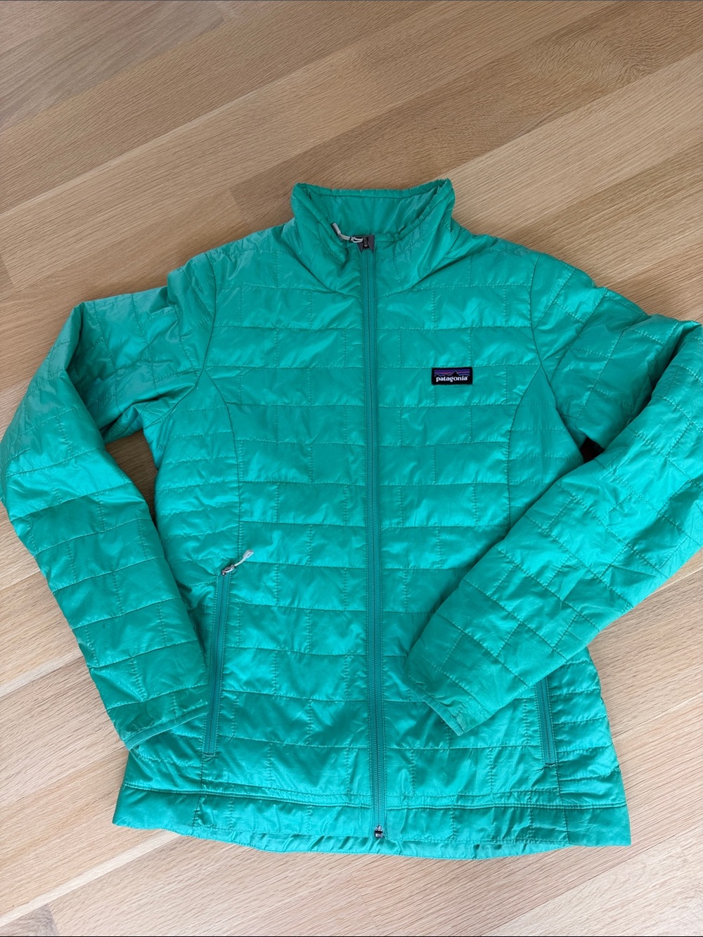 Patagonia Women's Nano Puff Teal Quilted Lightweight Puffer Jacket Size Small